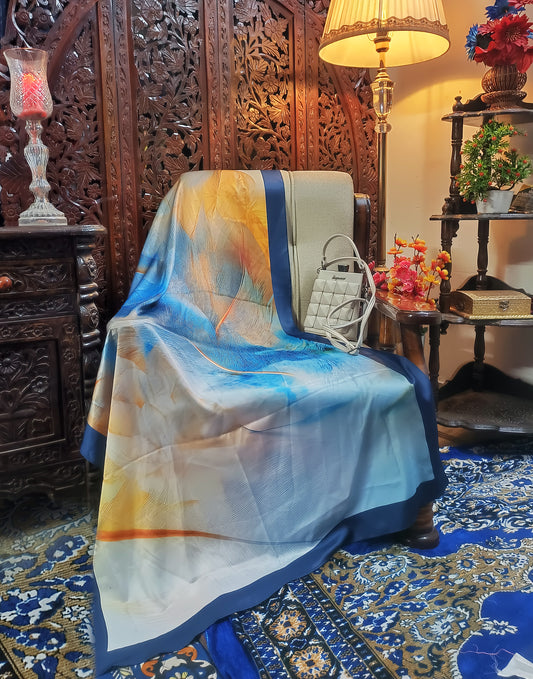 Blue Feather Stole